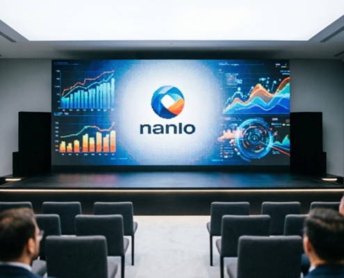 Indoor Narrow Pixel Pitch LED Display P1.2 installed on corporate event stage